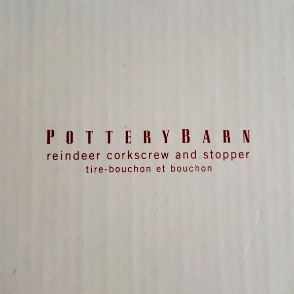 Pottery Barn Reindeer Corkscrew and Stopper New - Picture 4 of 16